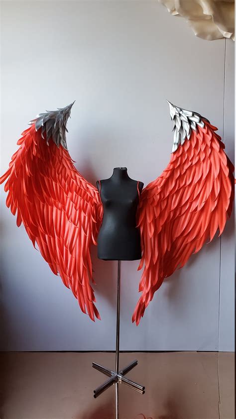 angel costume red|red angel wings cosplay.